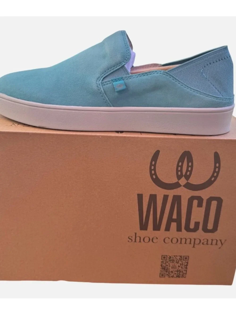 Waco Saylor Size 8.5 D Women’s Aqua Sea Slip On Sneaker EU 39D Wide Spenco NWB